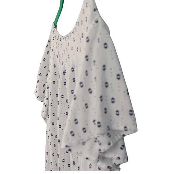 Torrid Women's Blue & White Mosaic‎ Print Challis Flowy Blouse Top Plus Size 2 - Picture 3 of 7